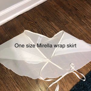 White ballet wrap skirt